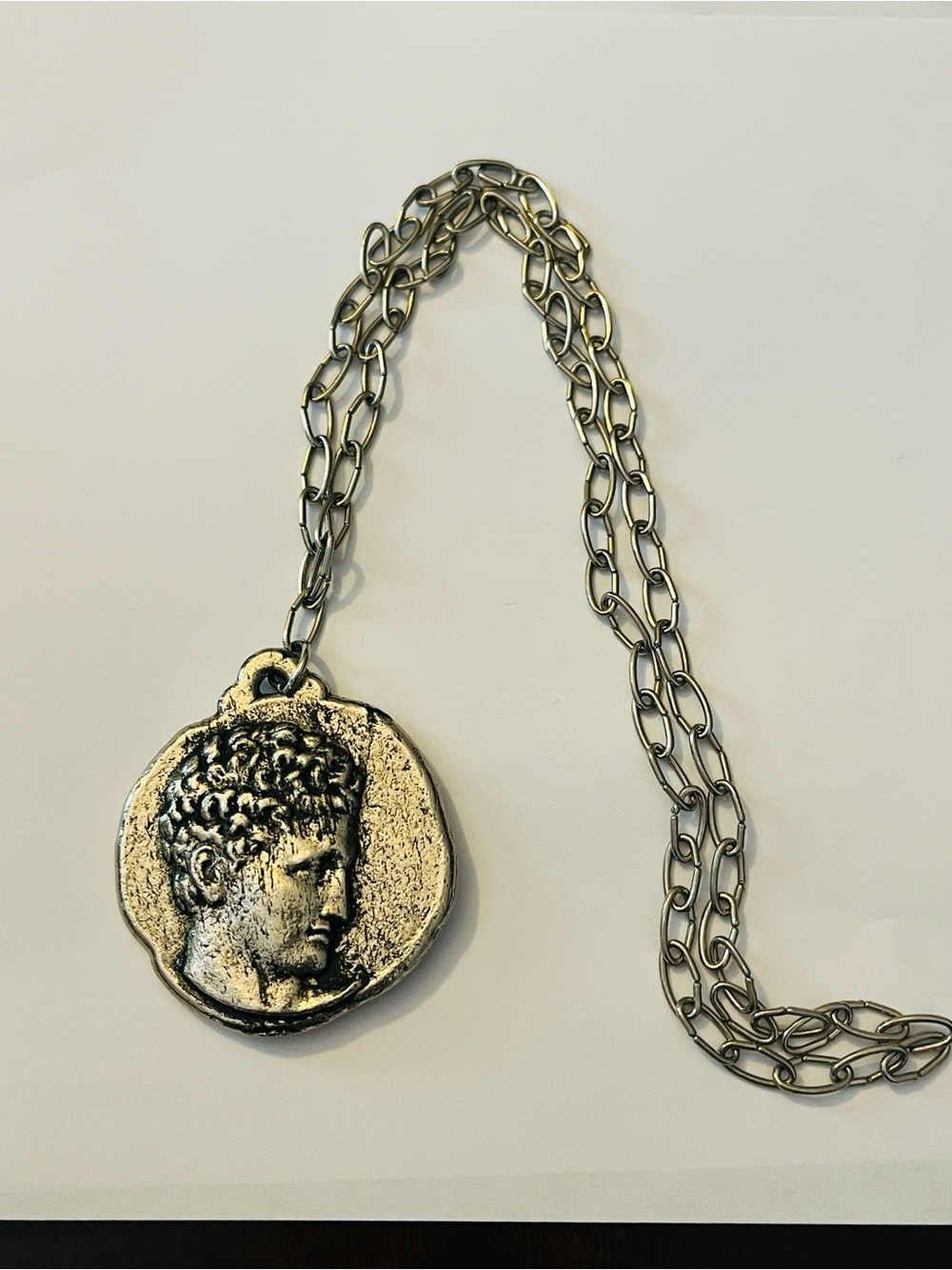 Vintage Olympia silver tone Pendant Necklace